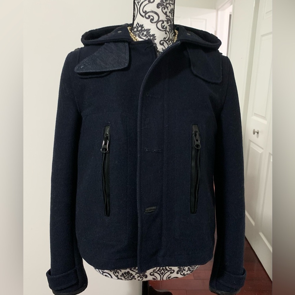 G-Star Raw Denim Dark Blue Hooded Pea Coat
